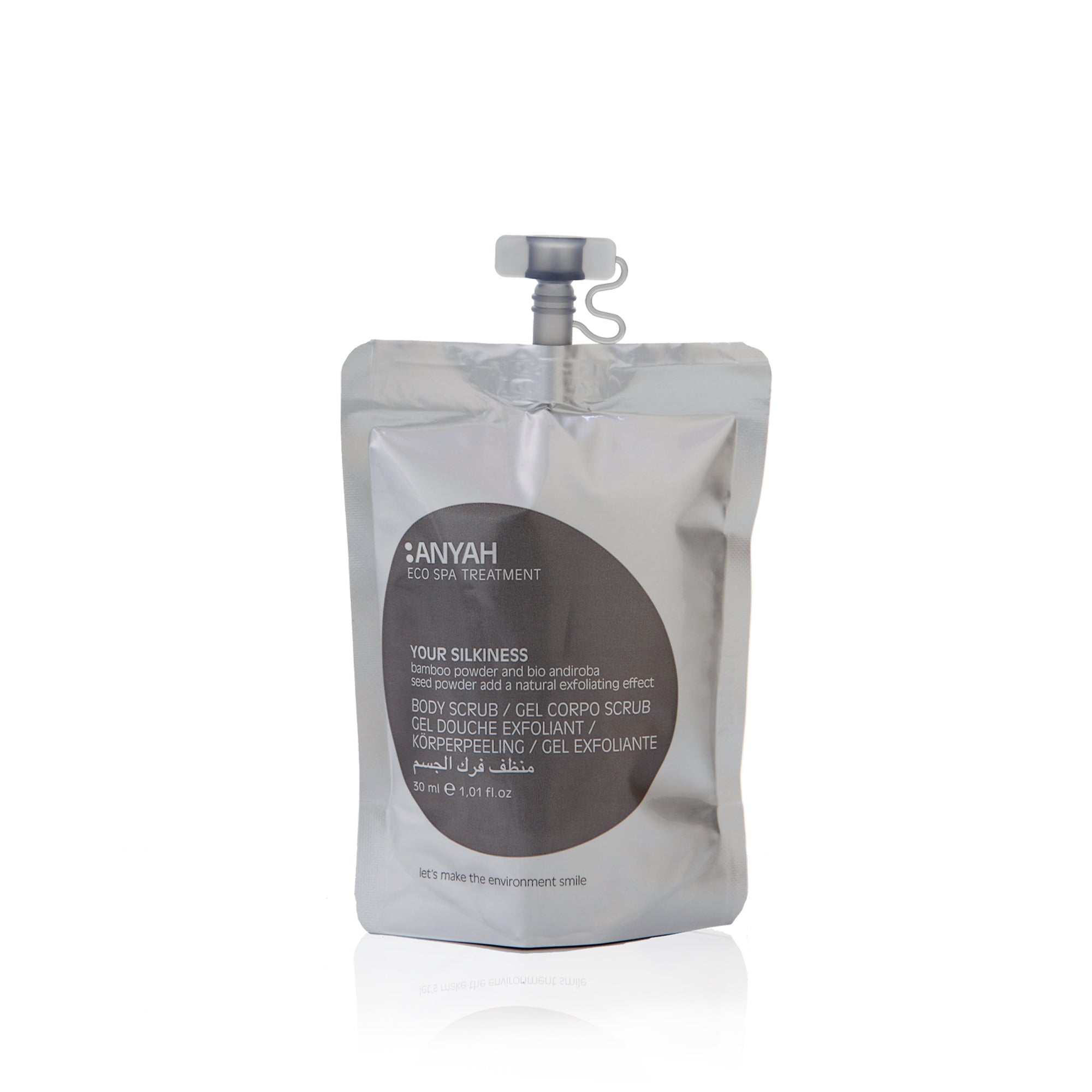 Anyah ecolabel certified exfoliating scrub body gel (30 ml)
